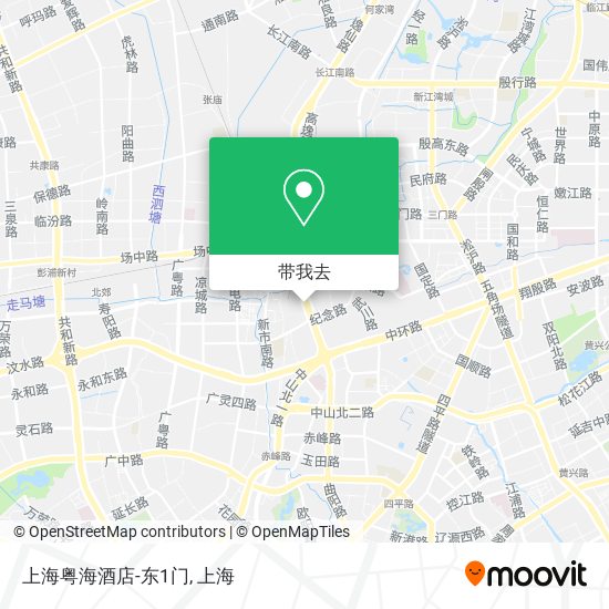 上海粤海酒店-东1门地图