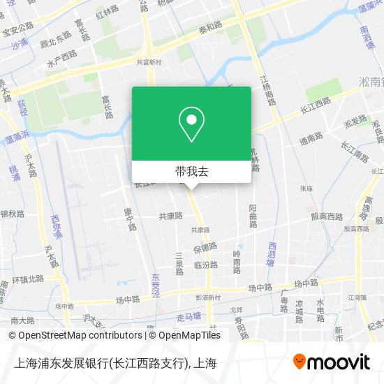 上海浦东发展银行(长江西路支行)地图