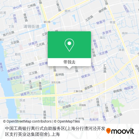 中国工商银行离行式自助服务区(上海分行漕河泾开发区支行英业达集团宿舍)地图