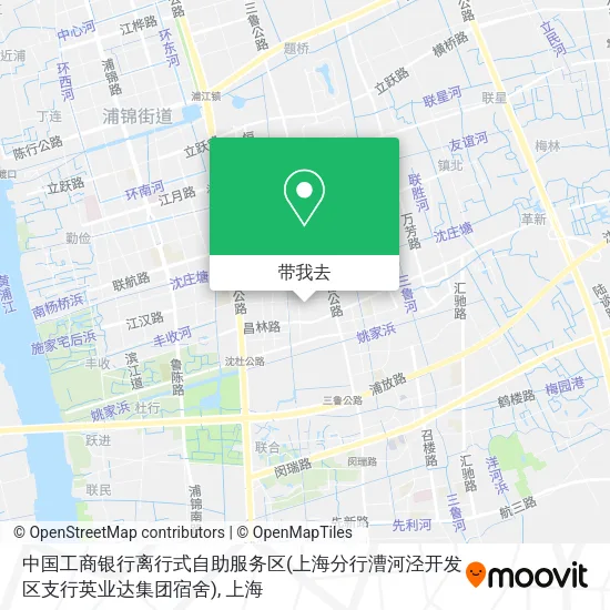 中国工商银行离行式自助服务区(上海分行漕河泾开发区支行英业达集团宿舍)地图