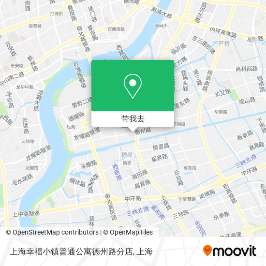 上海幸福小镇普通公寓德州路分店地图