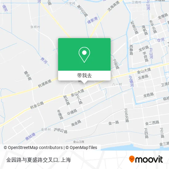 金园路与夏盛路交叉口地图