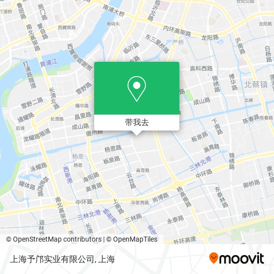 上海予邝实业有限公司地图