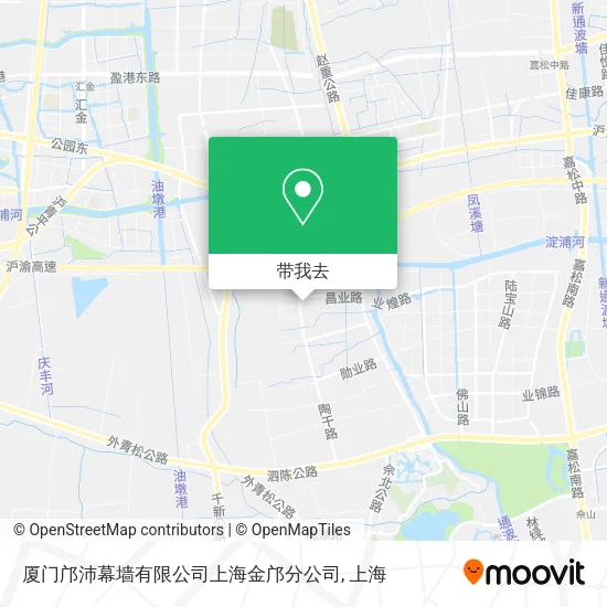 厦门邝沛幕墙有限公司上海金邝分公司地图
