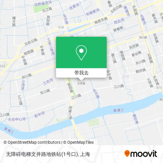 无障碍电梯文井路地铁站(1号口)地图
