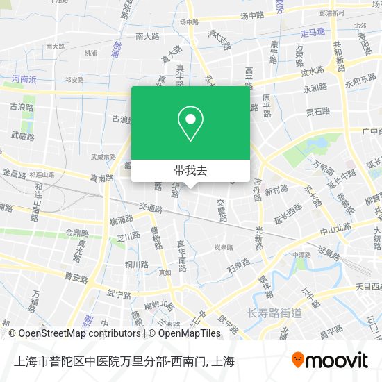 上海市普陀区中医院万里分部-西南门地图