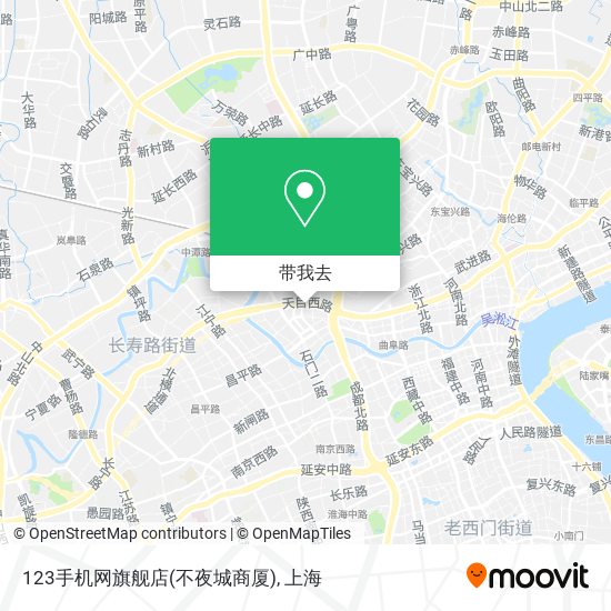 123手机网旗舰店(不夜城商厦)地图
