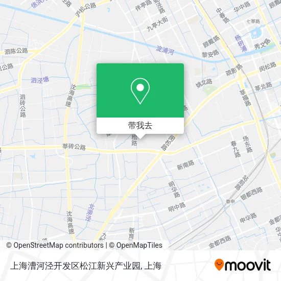上海漕河泾开发区松江新兴产业园地图