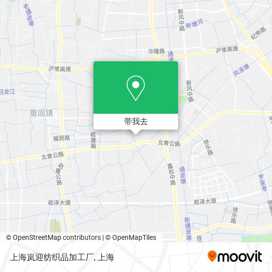 上海岚迎纺织品加工厂地图