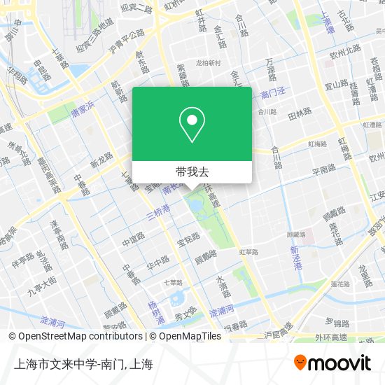 上海市文来中学-南门地图