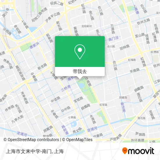 上海市文来中学-南门地图