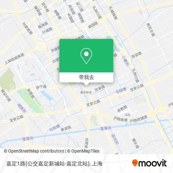 嘉定1路(公交嘉定新城站-嘉定北站)地图