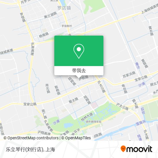 乐立琴行(刘行店)地图
