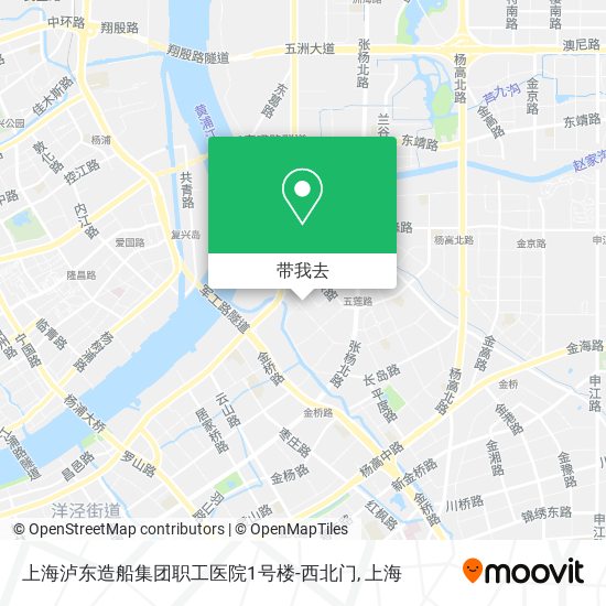 上海泸东造船集团职工医院1号楼-西北门地图