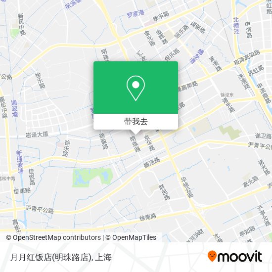 月月红饭店(明珠路店)地图