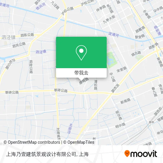 上海乃壹建筑景观设计有限公司地图
