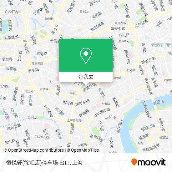 恒悦轩(徐汇店)停车场-出口地图