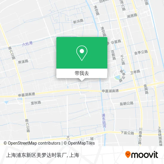 上海浦东新区美梦达时装厂地图