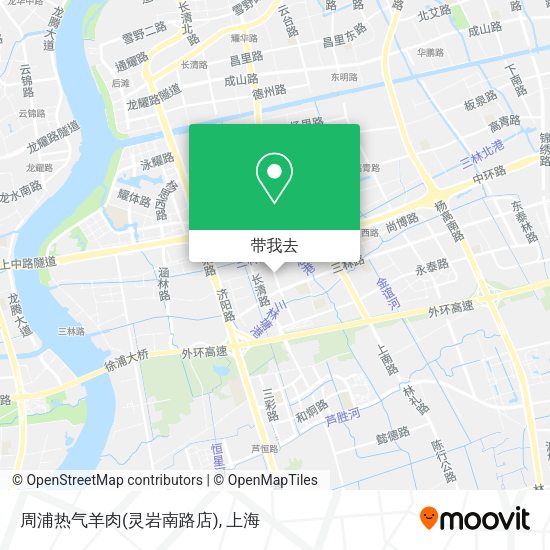 周浦热气羊肉(灵岩南路店)地图