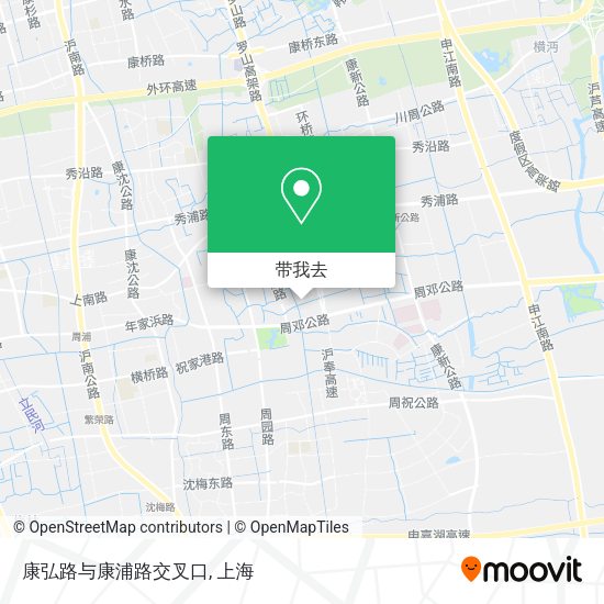 康弘路与康浦路交叉口地图