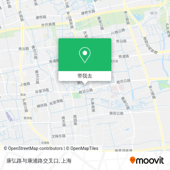 康弘路与康浦路交叉口地图