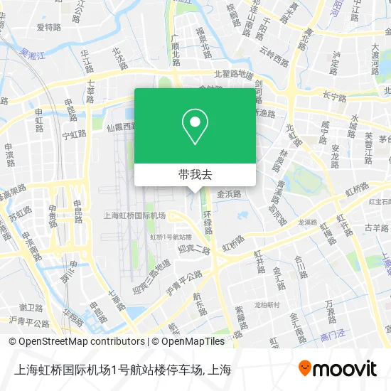上海虹桥国际机场1号航站楼停车场地图