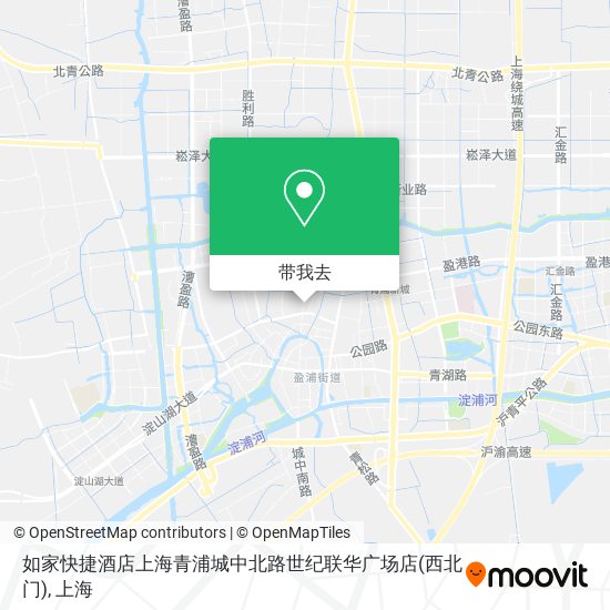 如家快捷酒店上海青浦城中北路世纪联华广场店(西北门)地图