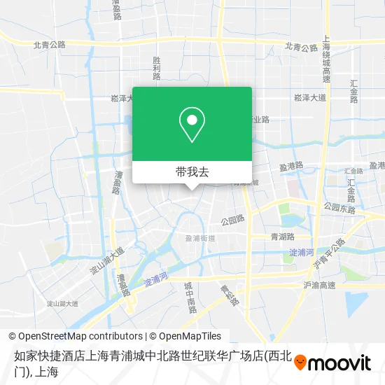 如家快捷酒店上海青浦城中北路世纪联华广场店(西北门)地图