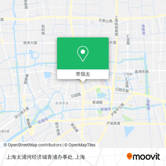 上海太浦河经济城青浦办事处地图