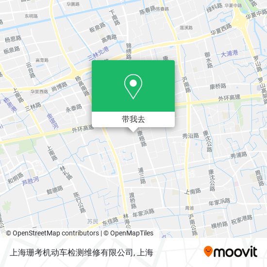 上海珊考机动车检测维修有限公司地图