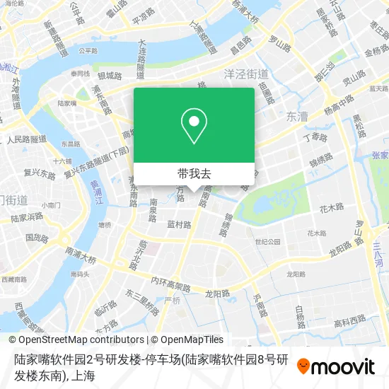 陆家嘴软件园2号研发楼-停车场(陆家嘴软件园8号研发楼东南)地图