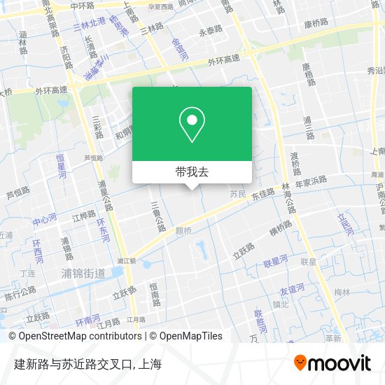 建新路与苏近路交叉口地图