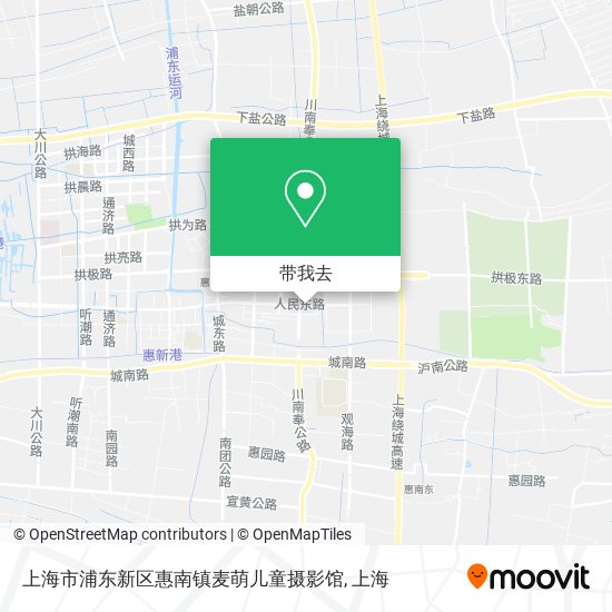 上海市浦东新区惠南镇麦萌儿童摄影馆地图