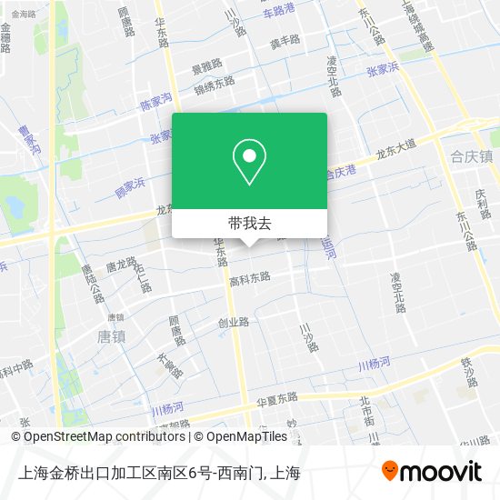 上海金桥出口加工区南区6号-西南门地图