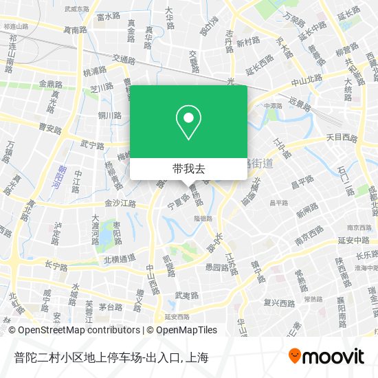 普陀二村小区地上停车场-出入口地图