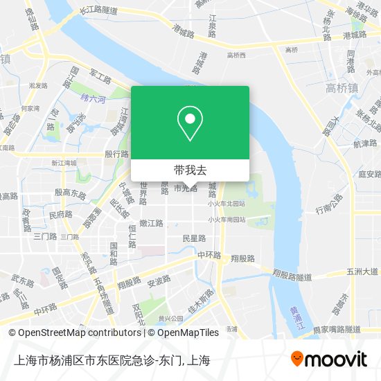 上海市杨浦区市东医院急诊-东门地图