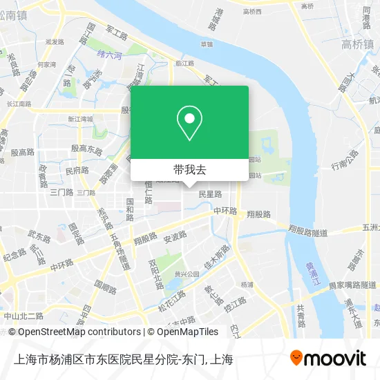 上海市杨浦区市东医院民星分院-东门地图