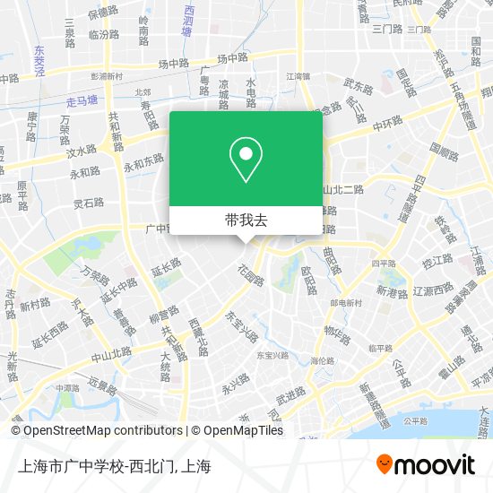 上海市广中学校-西北门地图