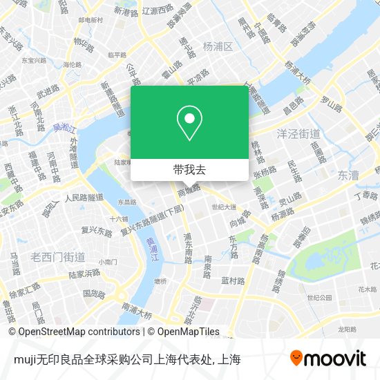 muji无印良品全球采购公司上海代表处地图