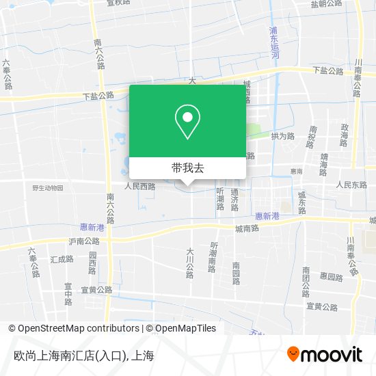 欧尚上海南汇店(入口)地图