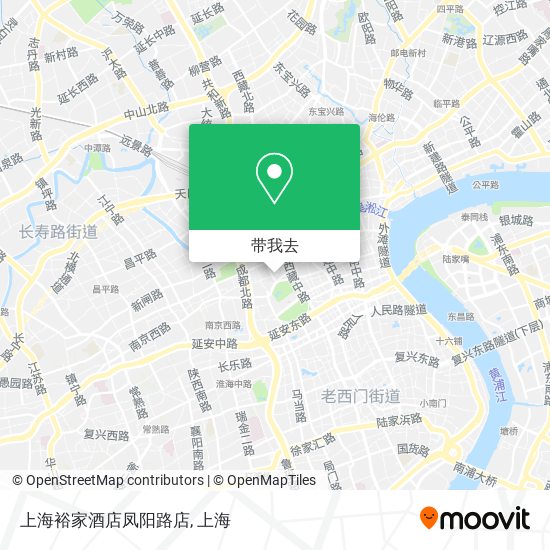 上海裕家酒店凤阳路店地图
