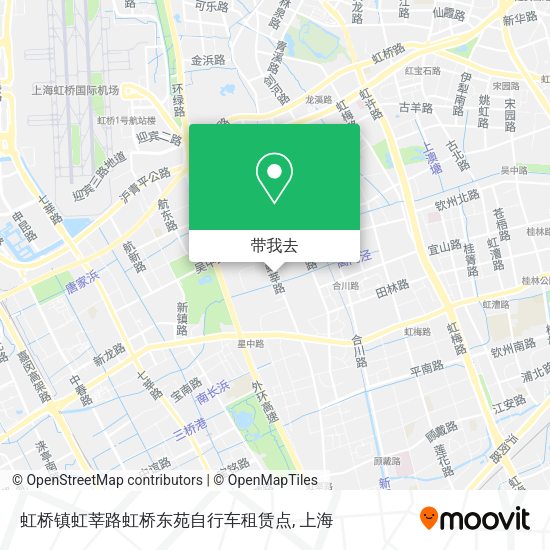 虹桥镇虹莘路虹桥东苑自行车租赁点地图