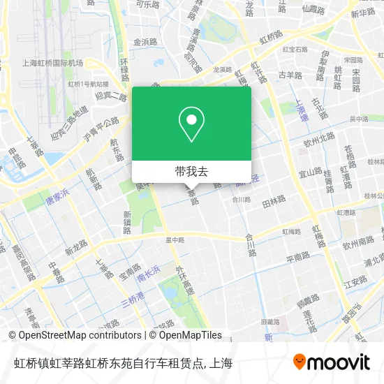 虹桥镇虹莘路虹桥东苑自行车租赁点地图