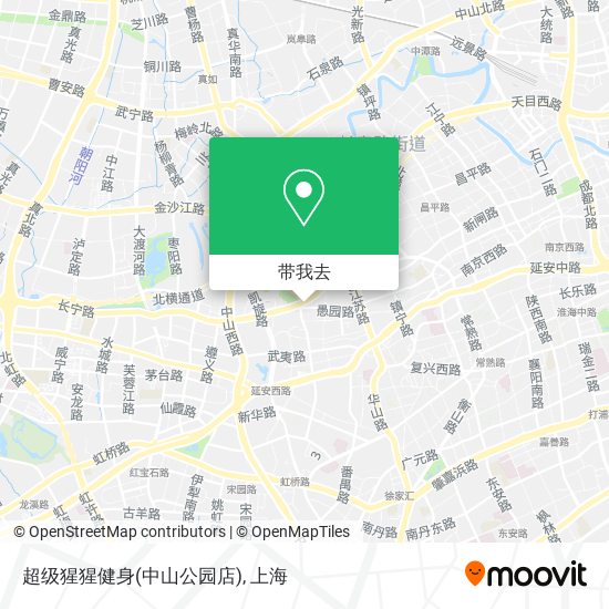 超级猩猩健身(中山公园店)地图