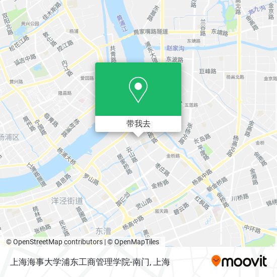 上海海事大学浦东工商管理学院-南门地图