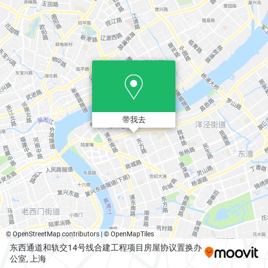 东西通道和轨交14号线合建工程项目房屋协议置换办公室地图