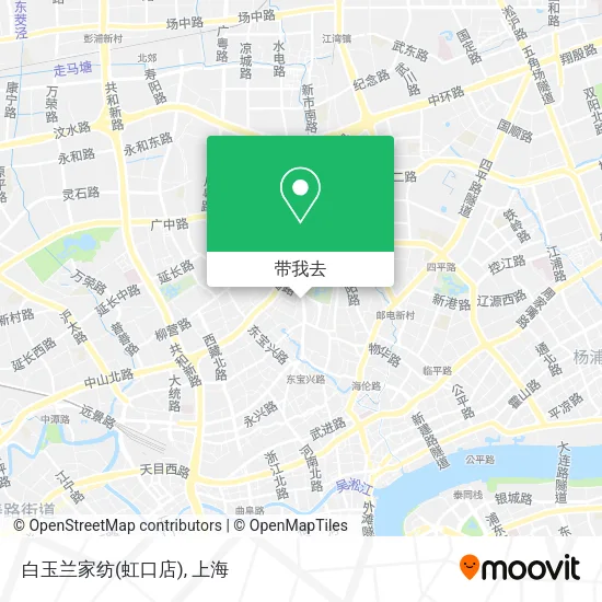 白玉兰家纺(虹口店)地图