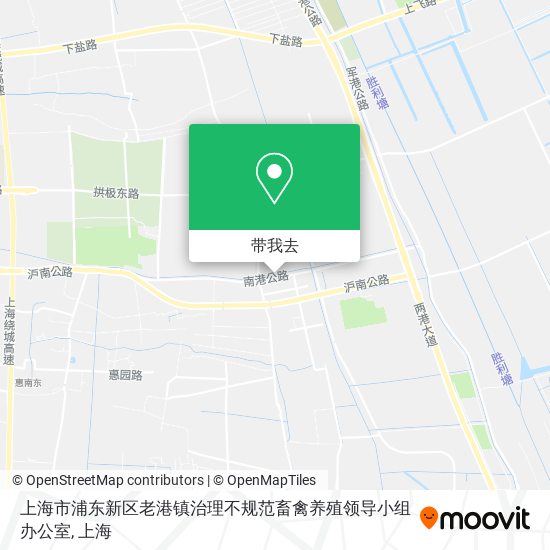 上海市浦东新区老港镇治理不规范畜禽养殖领导小组办公室地图