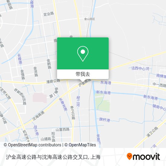 沪金高速公路与沈海高速公路交叉口地图