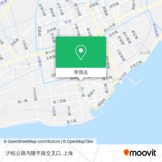 沪杭公路与隆平路交叉口地图